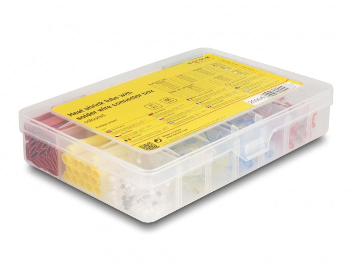 DeLOCK Schrumpfschlauch-Set, 308 Stk., Ø 8 mm, 5 cm – mehrfarbig
