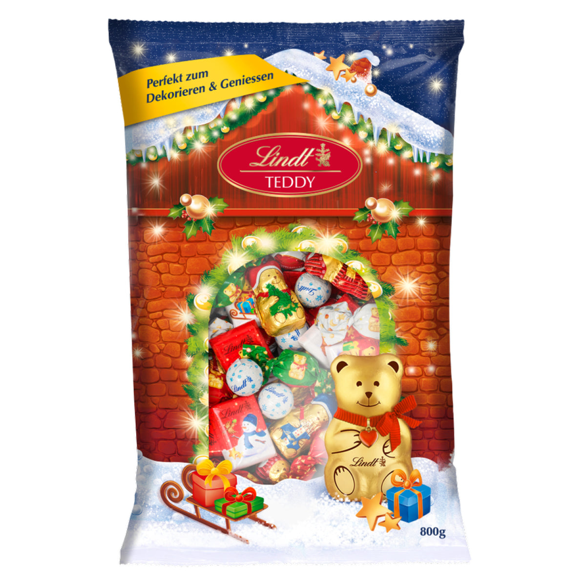 Lindt Teddy Weihnachtsmischung Schokolade – Milchschokolade – 800 g