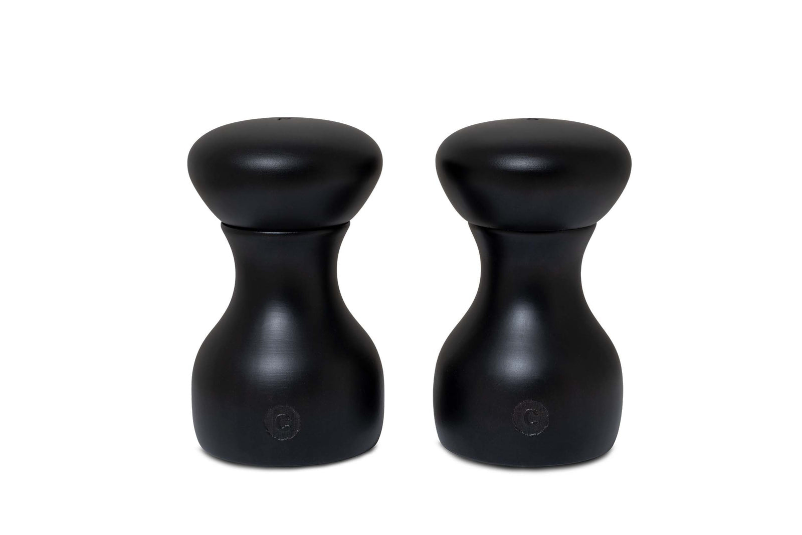 CrushGrind Salz- und Pfeffermühle Ø 5,7 × 9,6 cm, Buchenholz, Schwarz, 2er-Set