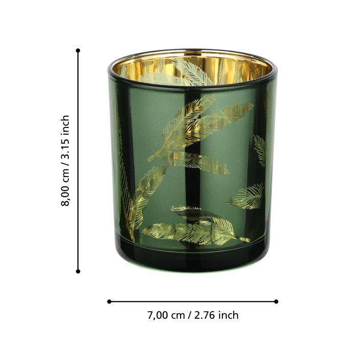 EGLO Lukut Windlicht – Glas, mehrfarbig – Ø 7 × 8 cm