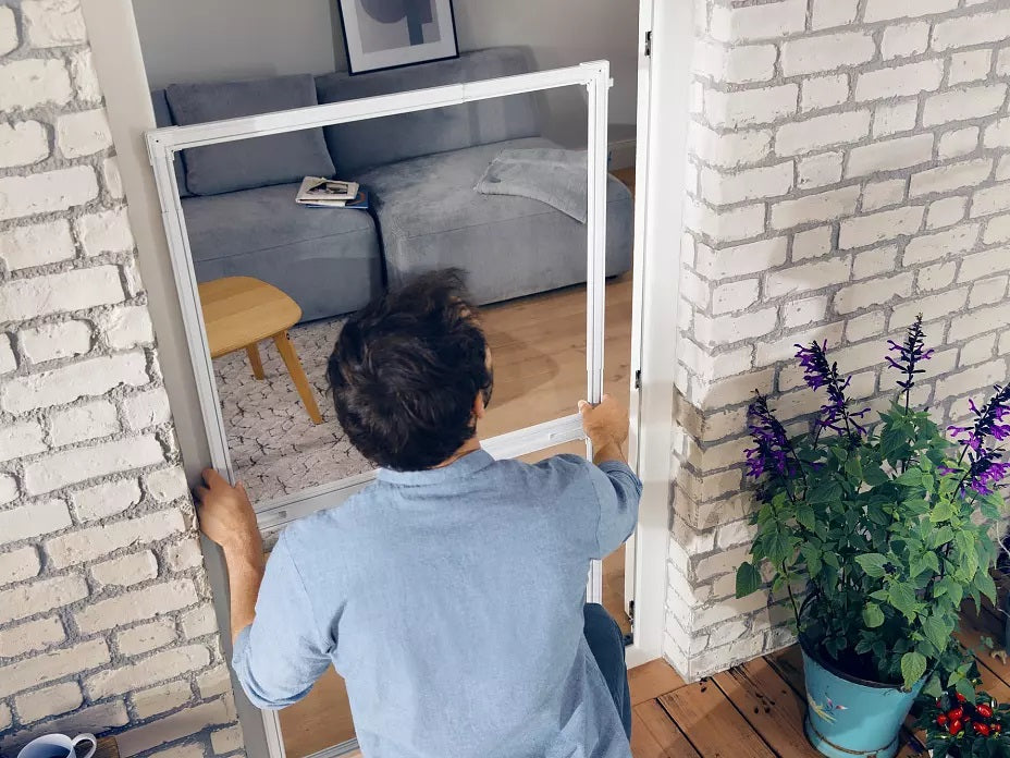 TESA Fliegengitter Tür – 80–220 × 170–220 cm – Anthrazit – Aluminium-Rahmen – für Türen