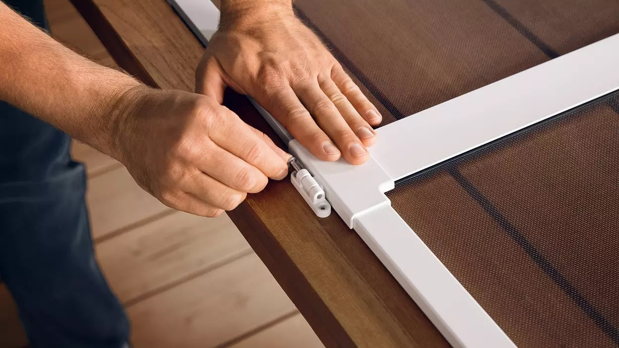 TESA Fliegengitter Tür – 80–220 × 170–220 cm – Anthrazit – Aluminium-Rahmen – für Türen