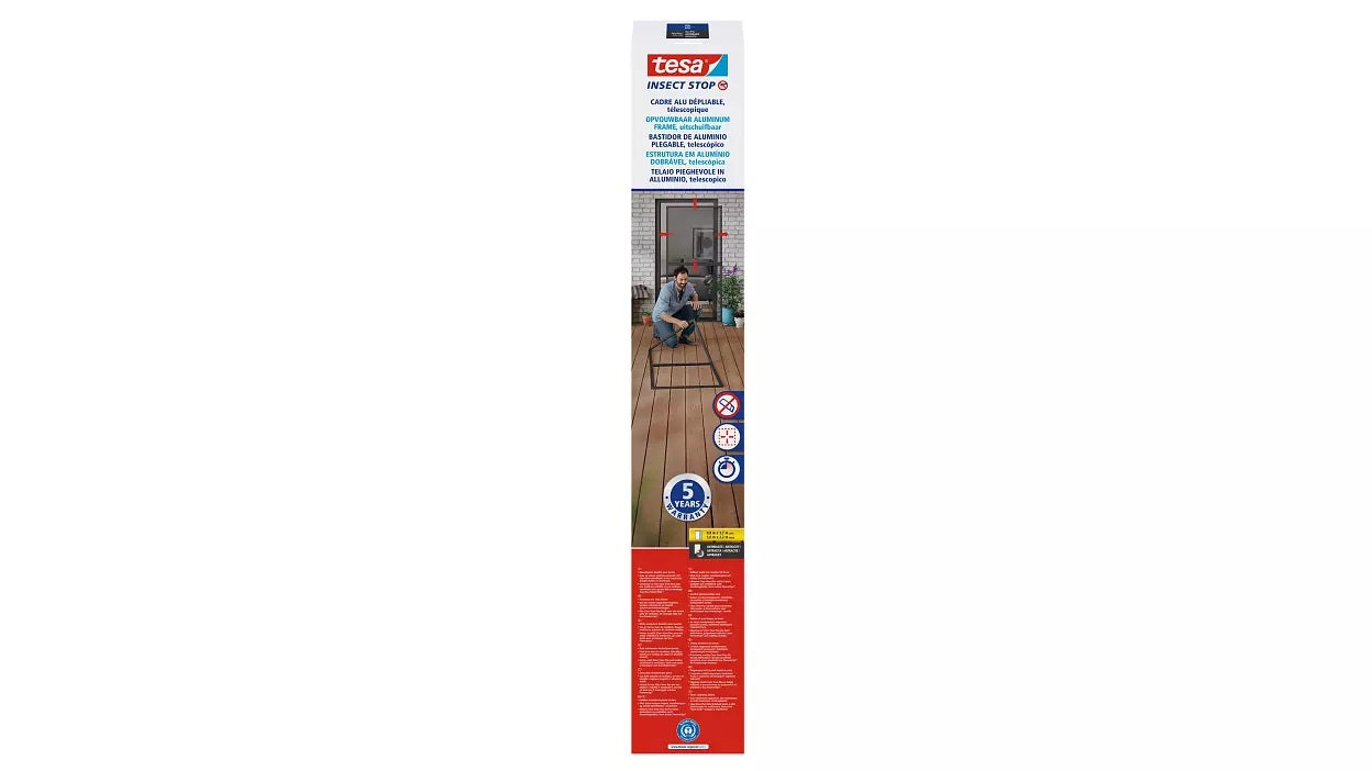 TESA Fliegengitter Tür – 80–220 × 170–220 cm – Anthrazit – Aluminium-Rahmen – für Türen