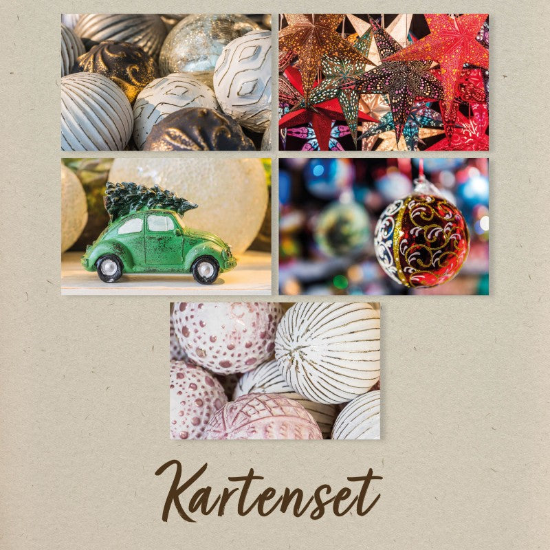 Natur Verlag Weihnachtskarten – 175 × 122 mm, mit Couvert, Chalet, mehrfarbig – 5 Stk
