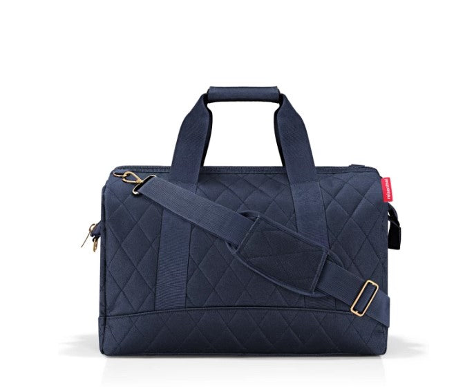 Reisenthel Allrounder L – Umhängetasche, 30 l, Polyester, Dunkelblau, Rhombus-Motiv, 48 × 39,5 × 29 cm