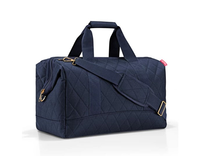 Reisenthel Allrounder L – Umhängetasche, 30 l, Polyester, Dunkelblau, Rhombus-Motiv, 48 × 39,5 × 29 cm