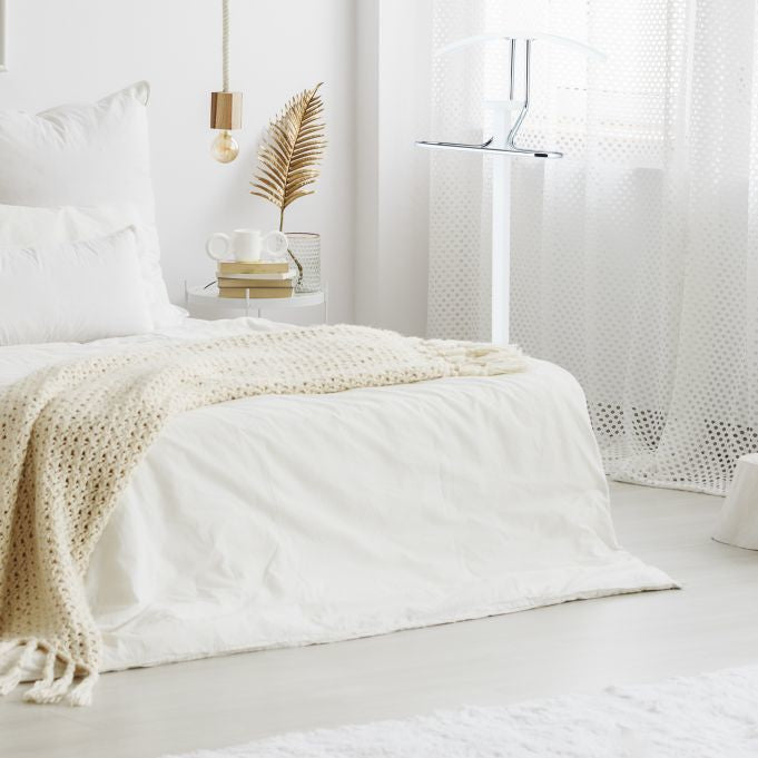 Relaxdays Garderobenständer – MDF/Metall – Weiss – 1'095 mm