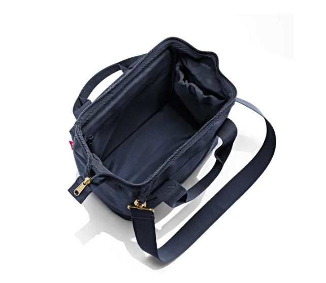 Reisenthel Allrounder cross – Umhängetasche, 4 l, Polyester, Dunkelblau, Rhombus Midnight, 22 × 24 × 13 cm