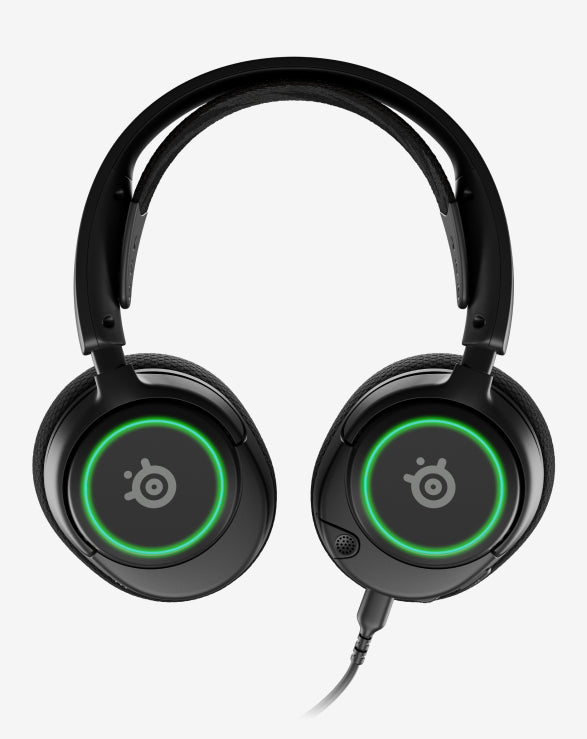 SteelSeries Arctis Nova 3 – Gaming-Headset – USB-C/3,5 mm, Surround-Sound – Schwarz – für PS5/XSX/Switch