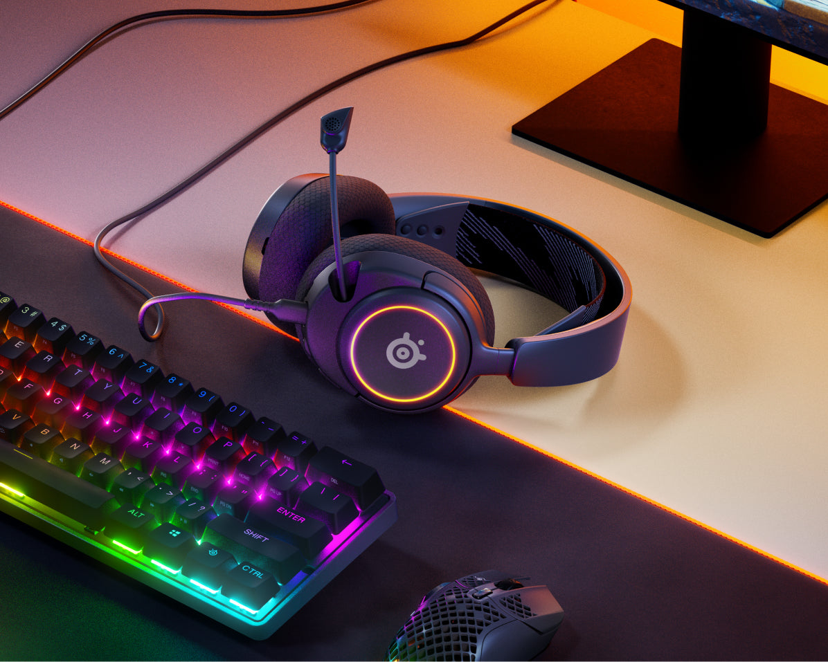 SteelSeries Arctis Nova 3 – Gaming-Headset – USB-C/3,5 mm, Surround-Sound – Schwarz – für PS5/XSX/Switch