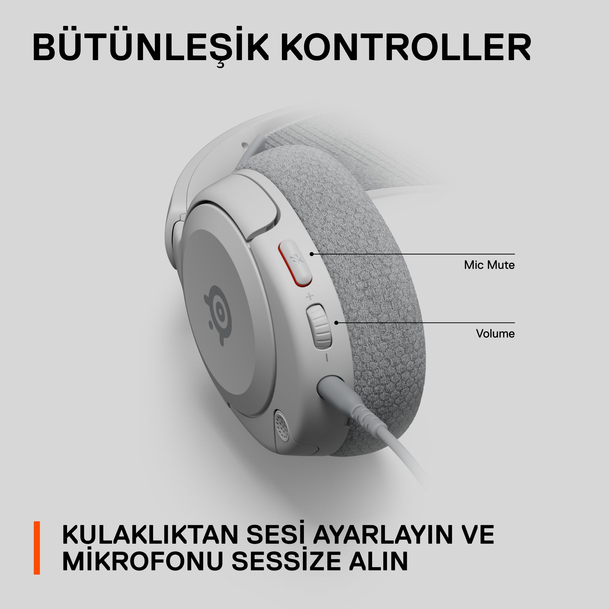 SteelSeries Arctis Nova 1 – Gaming-Headset – 3,5 mm Klinke, Surround-Sound – Weiss – für PS5/Switch/Xbox