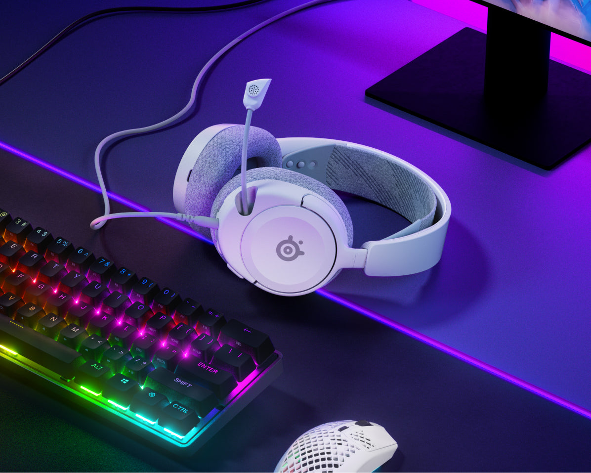 SteelSeries Arctis Nova 1 – Gaming-Headset – 3,5 mm Klinke, Surround-Sound – Weiss – für PS5/Switch/Xbox