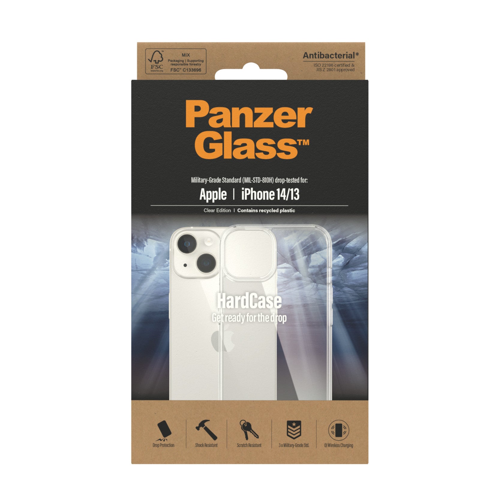 PanzerGlass Backcover – für Apple iPhone 14/13, Kunststoff, Transparent, bis 3,6 m sturzsicher