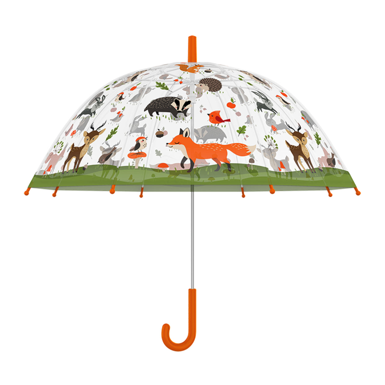 Esschert Design Stockschirm KG261 – Ø 70,5 cm, L 69,2 cm – mehrfarbig Waldtiere