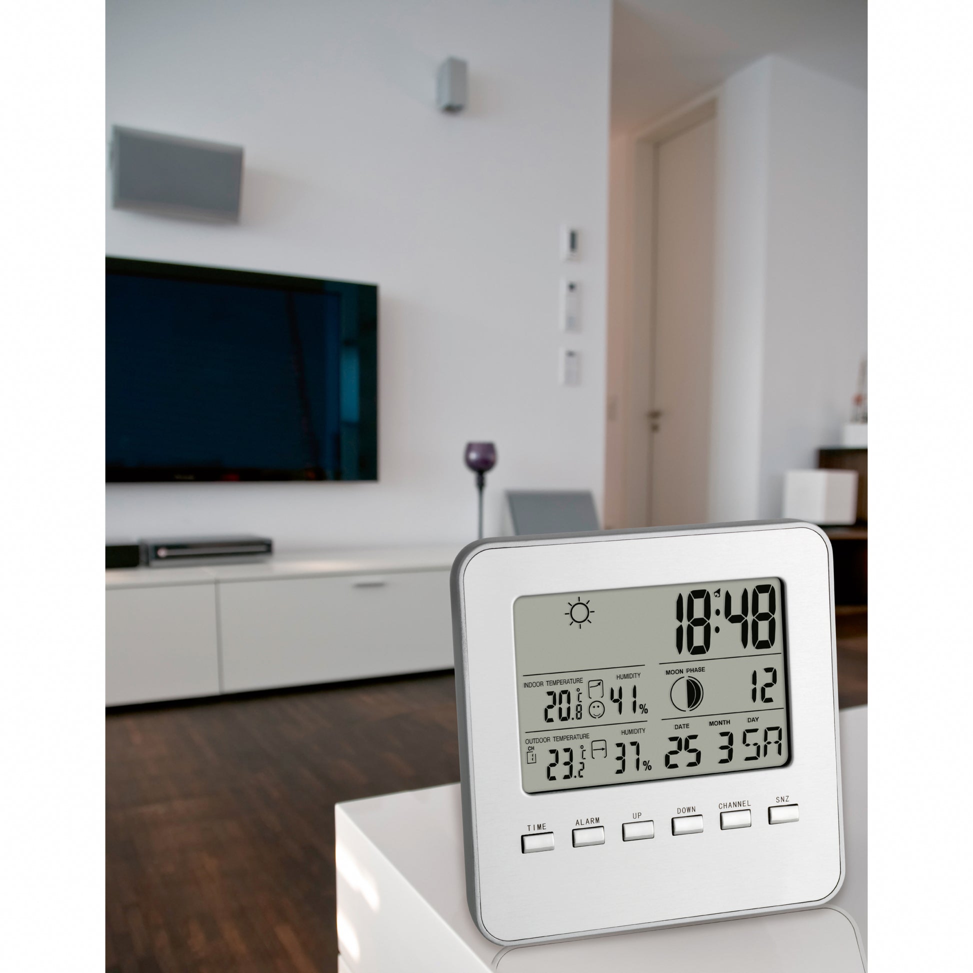 TFA-Dostmann QUADRO Temperatur-/Feuchtesensor – WLAN, −50–70 °C, 1–99 %, Eingebaut