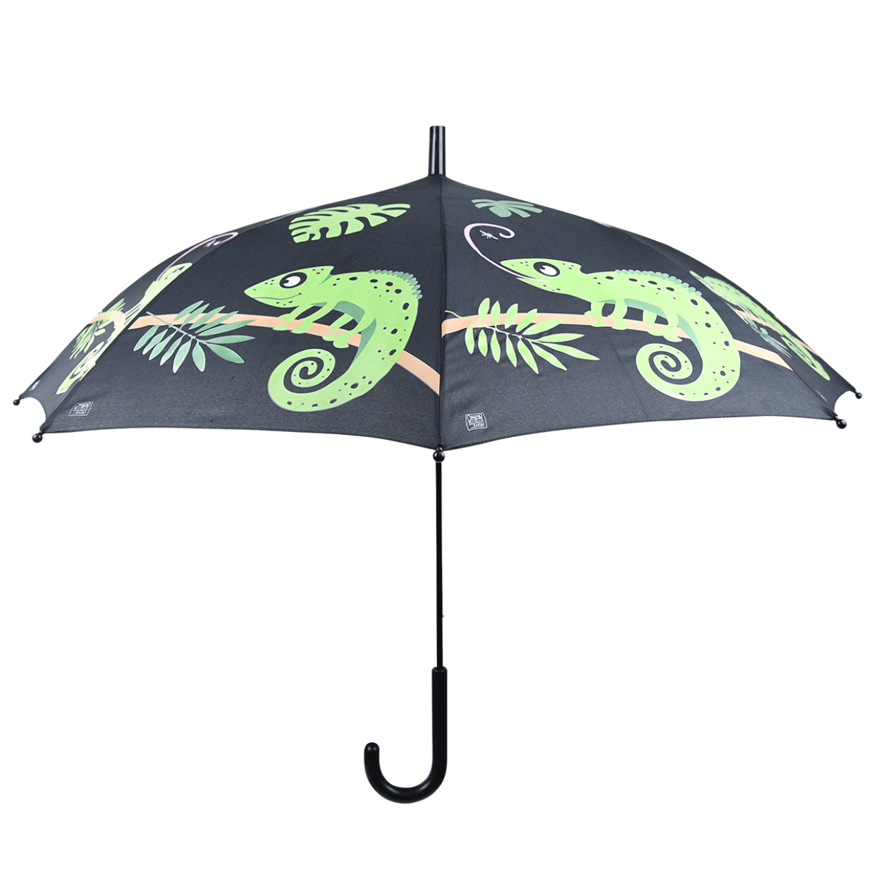 Esschert Design Stockschirm Chamäleon – Ø 88 cm, L 69,3 cm – mehrfarbig – Farbwechsel bei Regen