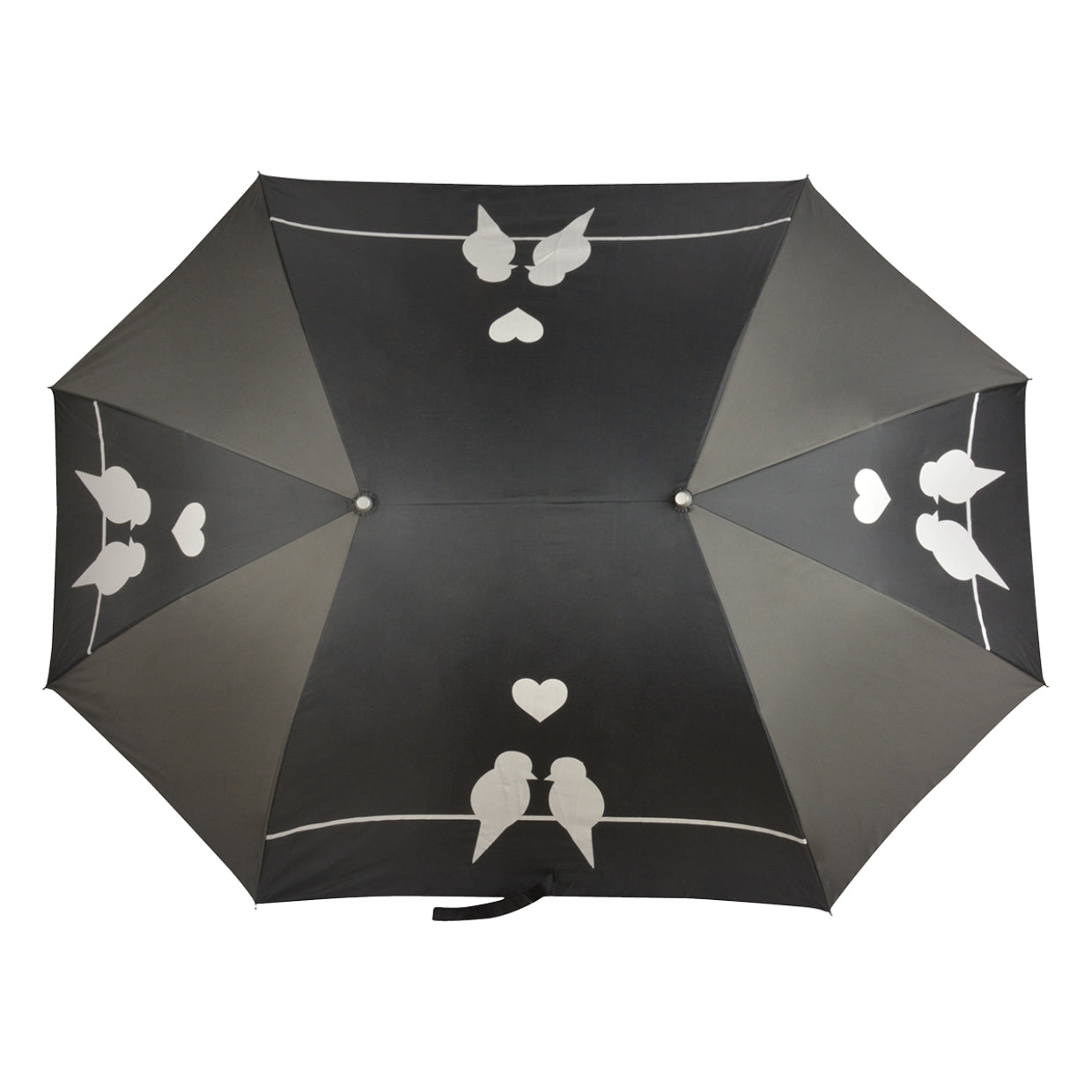 Esschert Design Stockschirm TP155 – Ø 128,5 cm, L 73,5 cm – schwarz
