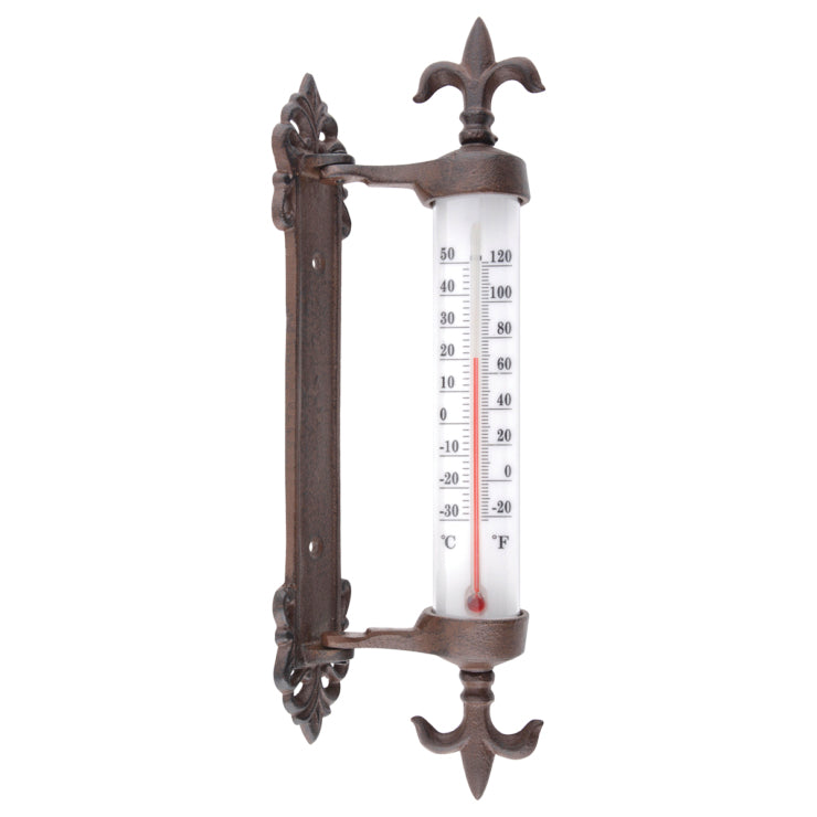 Esschert Design TH84 – Thermometer, Analog, für Fensterrahmen – Braun