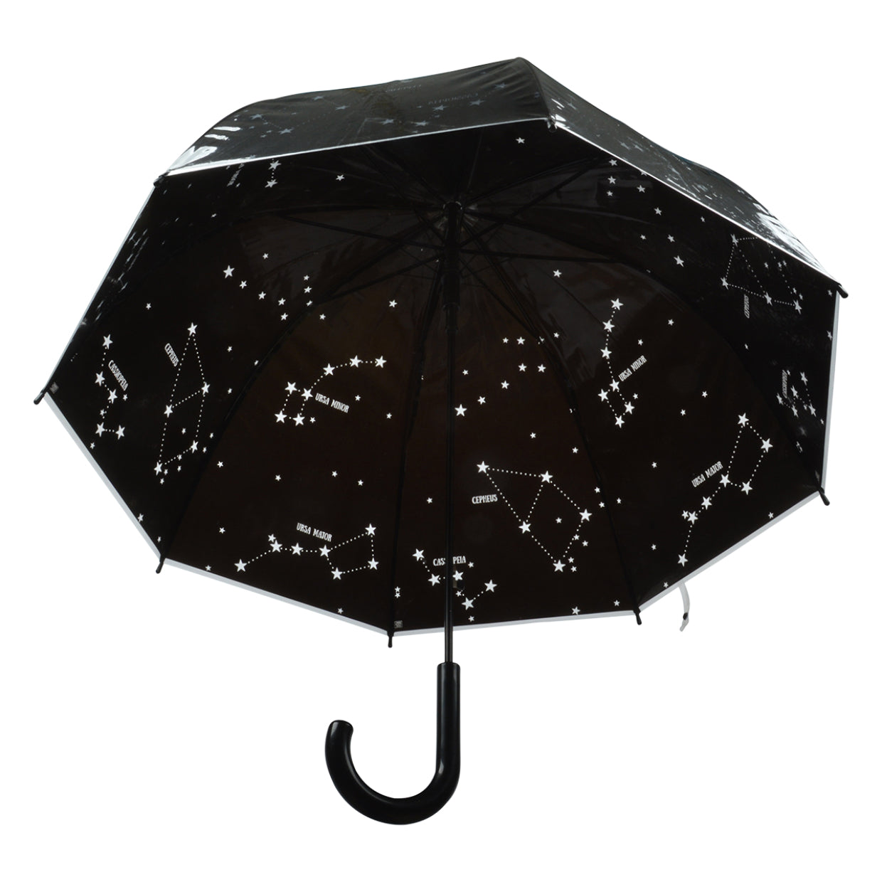 Esschert Design Stockschirm TP243 – Ø 80,7 cm, L 81 cm – schwarzer Sternenhimmel