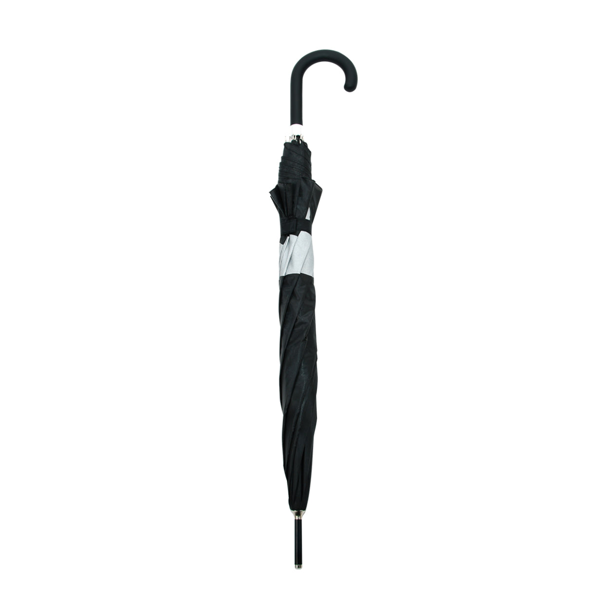 Esschert Design Stockschirm – Auf-/Zu-Automatik, Ø 105 cm, L 85,1 cm – Grau Reflektor Hunde – reflektierend