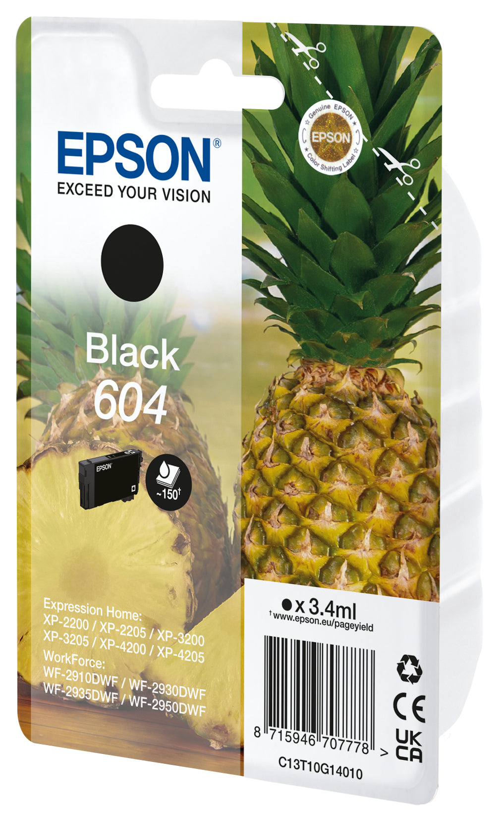 Epson 604 Schwarz Tintenpatrone (Original) – für Expression Home, WorkForce