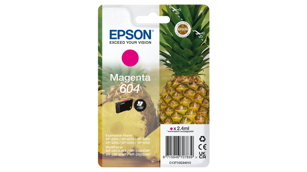 Epson 604 Magenta Tintenpatrone (Kompatibel) – 604 Seiten – für Expression Home XP-2200/XP-3200/XP-4200…