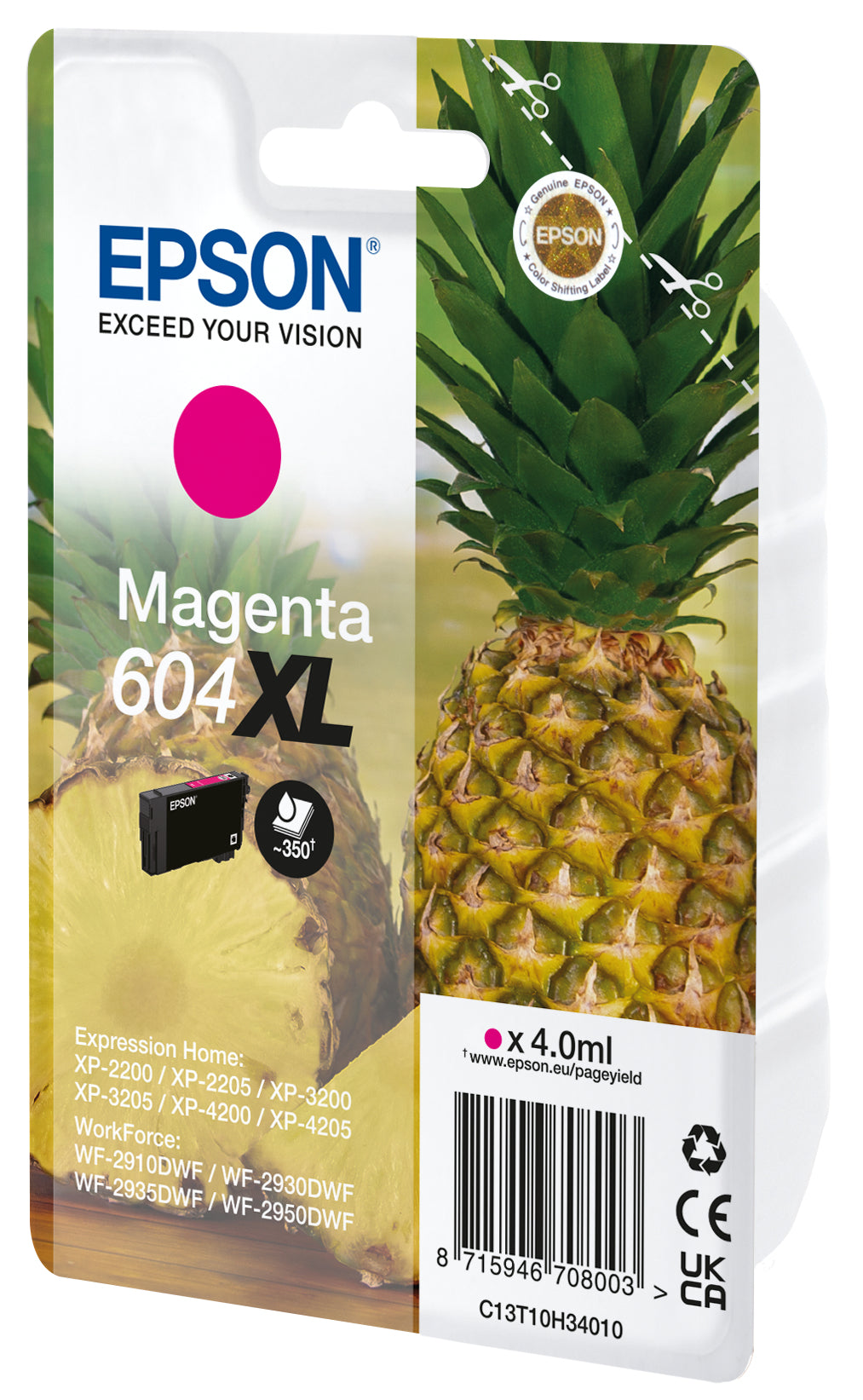 Epson 604XL Magenta Tintenpatrone (Original) – für Epson Expression Home, WorkForce