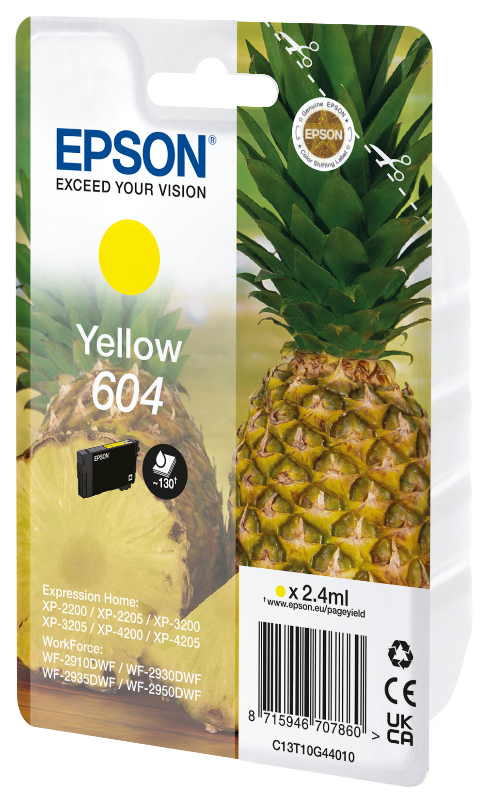 Epson 604 Gelbe Tintenpatrone (Original) – 2,4 ml – für Expression Home/WorkForce