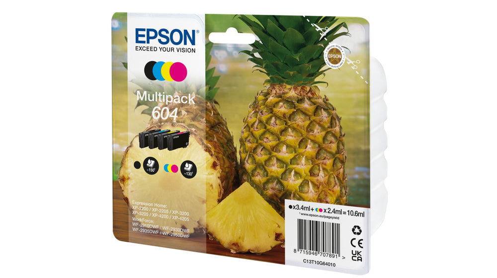 Epson Tintenpatronen-Multipack 604, CMYK, 4er-Pack
