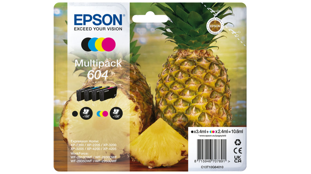 Epson Tintenpatronen-Multipack 604, CMYK, 4er-Pack