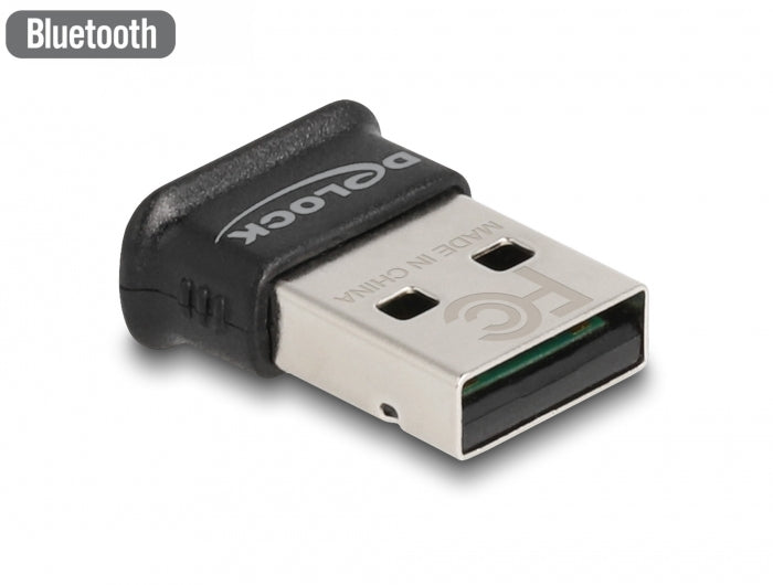 DeLOCK 61024 USB-Bluetooth-Adapter – Bluetooth 5.0 + EDR, USB-A, bis 100 m, 3 Mbit/s – Schwarz