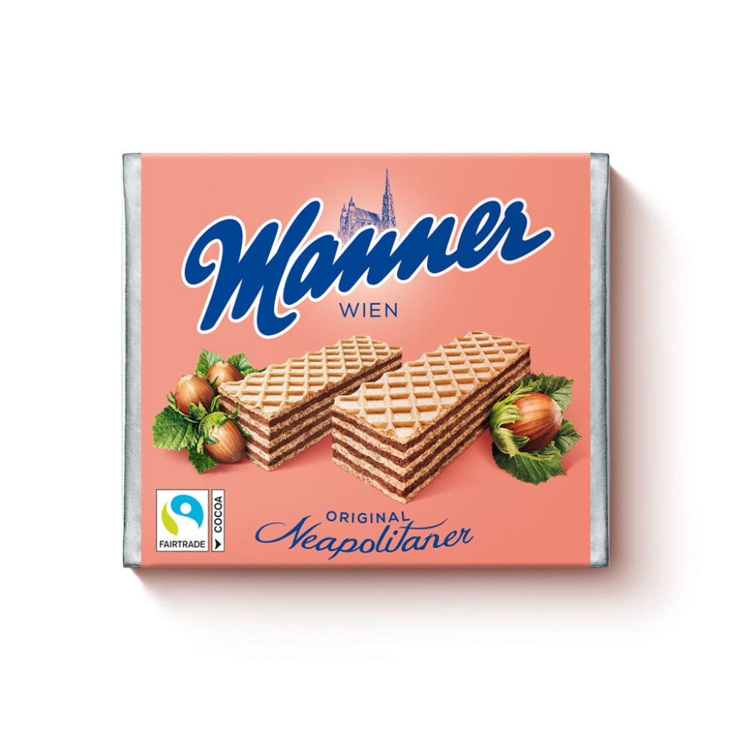 Manner Neapolitaner Waffelgebäck – Haselnuss, vegan – 75 g