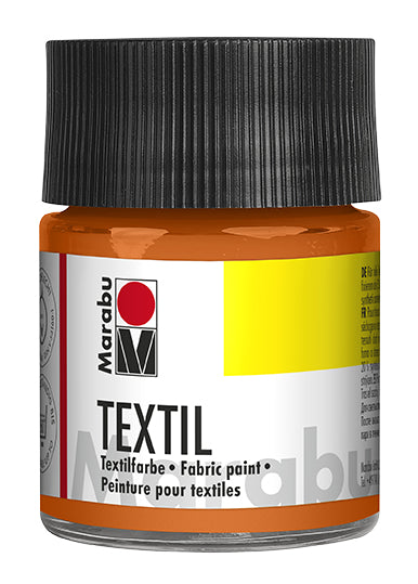 Marabu Stoffmalfarbe – Orange, 50 ml, für Textilien