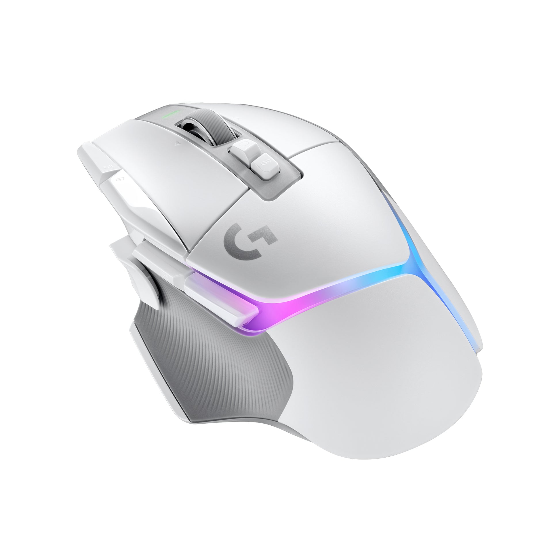 Logitech G G502 X PLUS – Gaming-Maus – Kabellos (2,4 GHz), 25600 DPI, RGB-Beleuchtung, rechts, Weiss