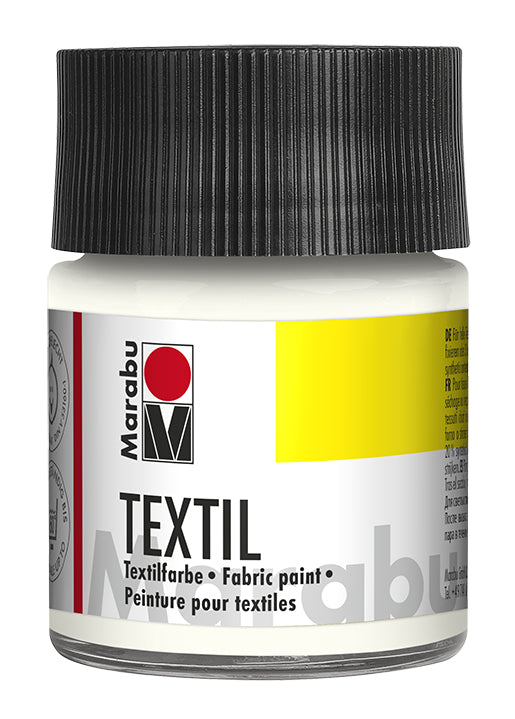 Marabu Stoffmalfarbe – Weiss, 50 ml, für Textilien