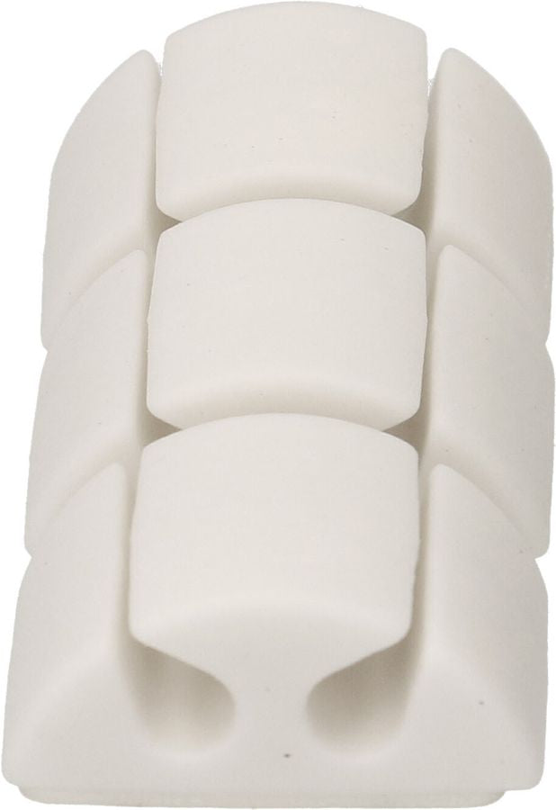 Max Hauri AG Max Hauri Klettkabelbinder, 40×20 mm, 6er-Pack – weiss