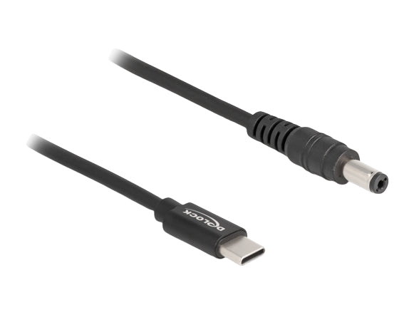 DeLOCK USB-C auf 5,5 × 2,1 mm Kabel – 1,5 m – Schwarz – für Notebook