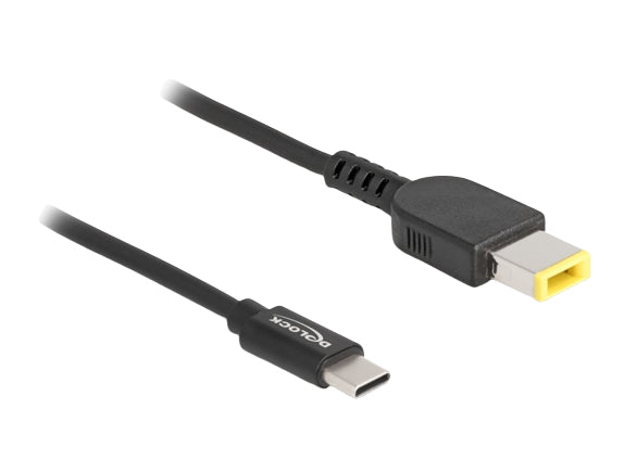 DeLOCK USB-C zu 11,0 × 4,5 mm Kabel – 20 V, 3 A, 1,5 m – Schwarz, für Lenovo