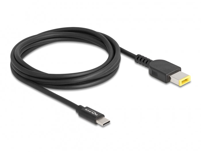 DeLOCK USB-C zu 11,0 × 4,5 mm Kabel – 20 V, 3 A, 1,5 m – Schwarz, für Lenovo