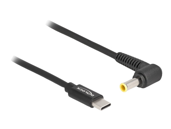 DeLOCK USB-C auf 5,5 × 3,0 mm Kabel – 1,5 m – Abgewinkelt – Schwarz – für Samsung