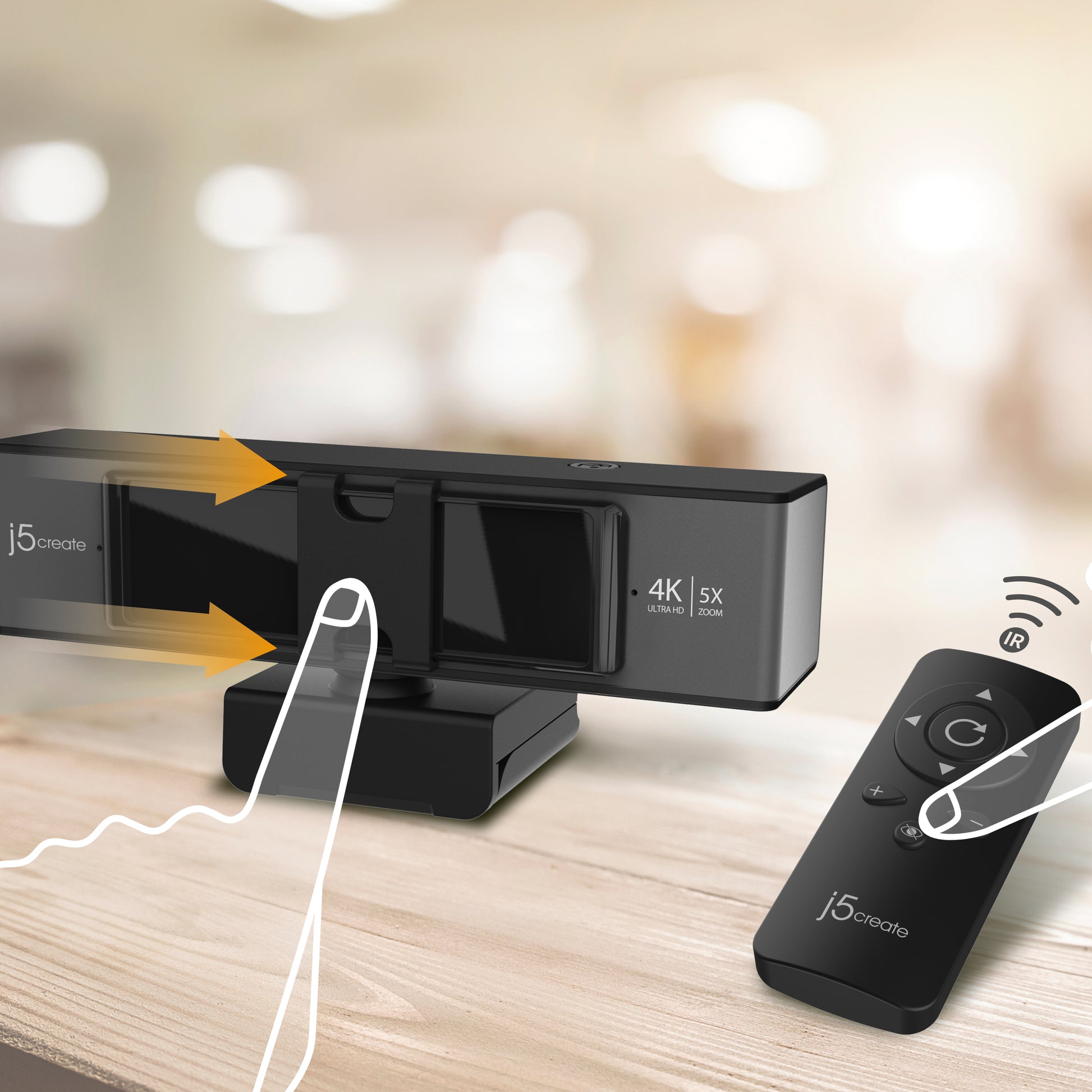 j5create Webcam – 4K, USB, 5× Digitaler Zoom