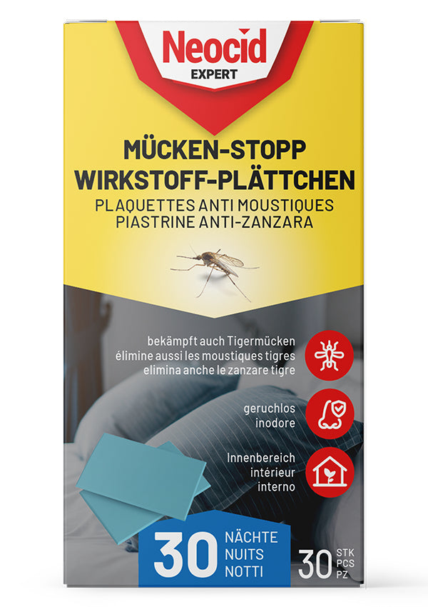 Neocid EXPERT Wirkstoff-Plättchen Insektenfalle – türkis – für Mücken – 30 Stk.
