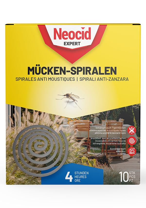 Neocid EXPERT Insektenfalle – 12,5 × 14,2 × 2,5 cm – grau – rauchend – für Fluginsekten – 10 Stk.