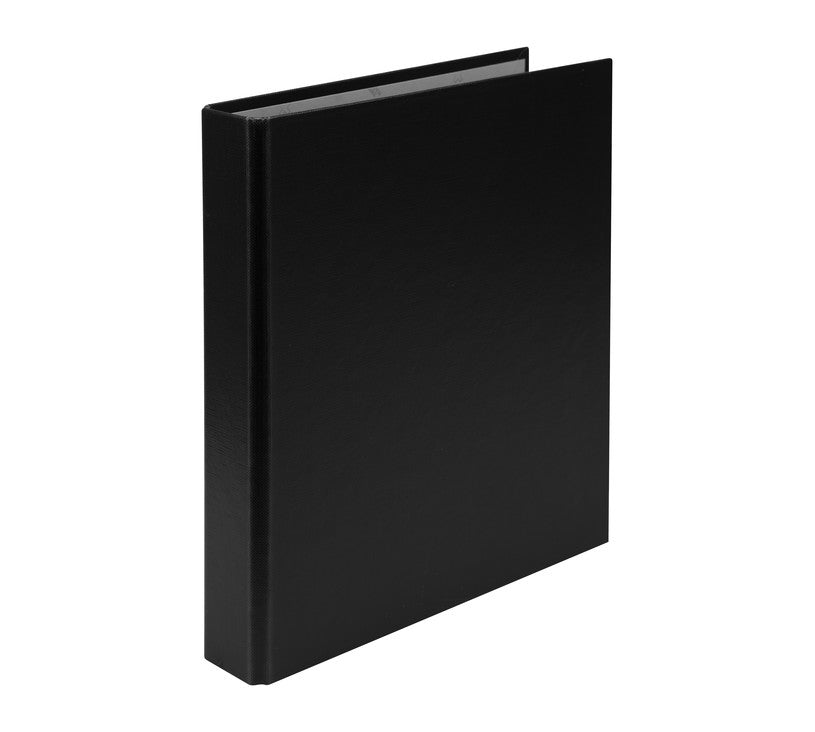 Biella Zeigebuch – A5 Hochformat – 2-Ring, Ø 25 mm, Rücken 35 mm – Schwarz, Karton, FSC