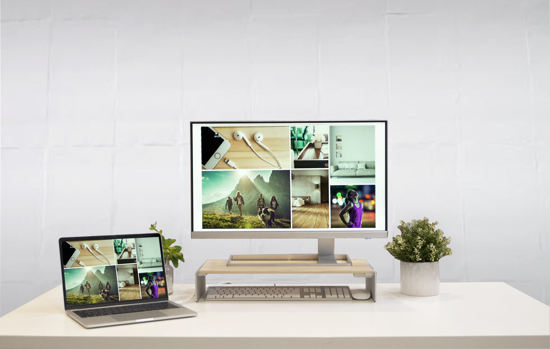 j5create Monitorhalterung, Standfuss, Dockingstation, Holz