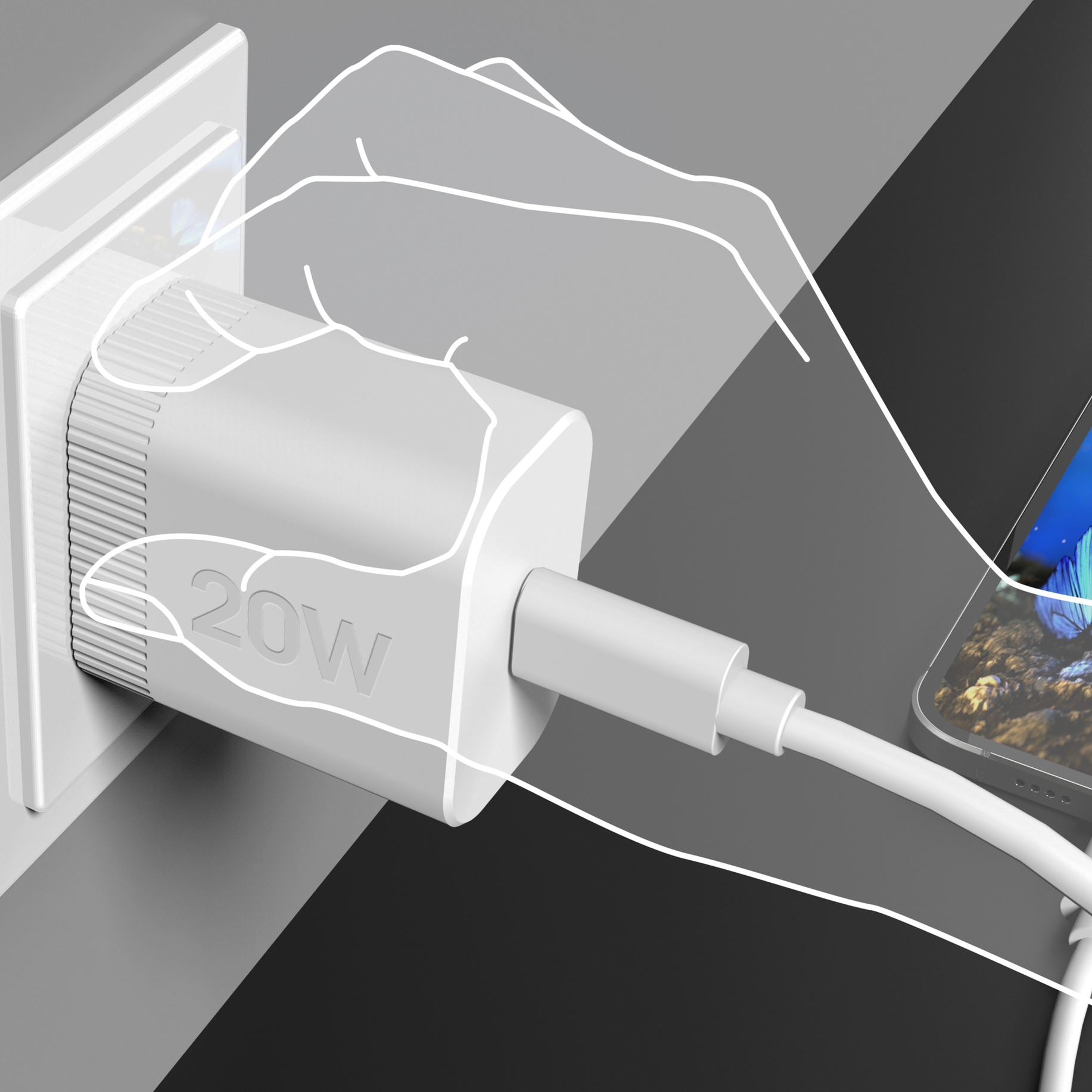 j5create Netzteil (EU) – 20 W, 1× USB-C, PD