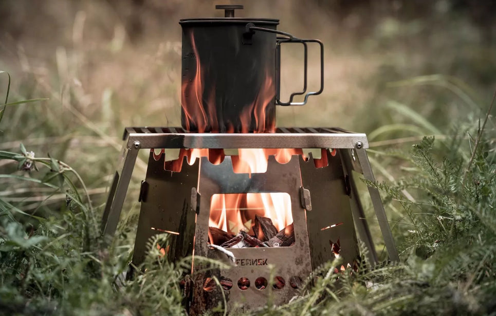 FENNEK Grillrost 23 × 16,6 × 2 cm, Edelstahl, mit Tragetasche, für Hobo Premium Edelstahl