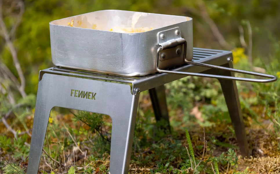 FENNEK Grillrost 23 × 16,6 × 2 cm, Edelstahl, mit Tragetasche, für Hobo Premium Edelstahl