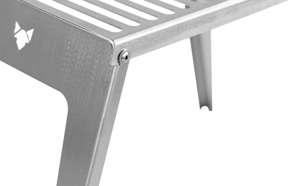 FENNEK Grillrost 23 × 16,6 × 2 cm, Edelstahl, mit Tragetasche, für Hobo Premium Edelstahl