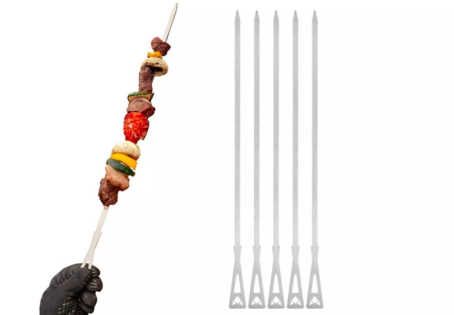 FENNEK Grillspiesse, 6 Stk., 46,8 cm, Edelstahl, Silber